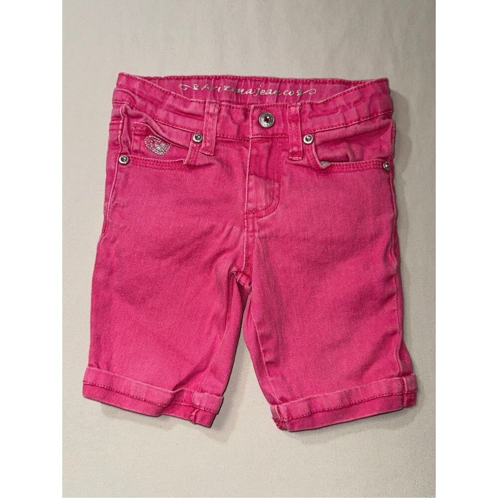 Pink Jean Shorts Girl’s 4 Summer Bermuda Sequin Pocket denim Camp Play Cute
